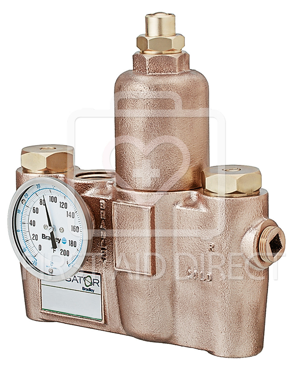 BRADLEY Thermostatic Mixing Valve 136.3L - Precise Temperature Control for Showers & Faucets - Ideal for Home, Hotel & Commercial Use