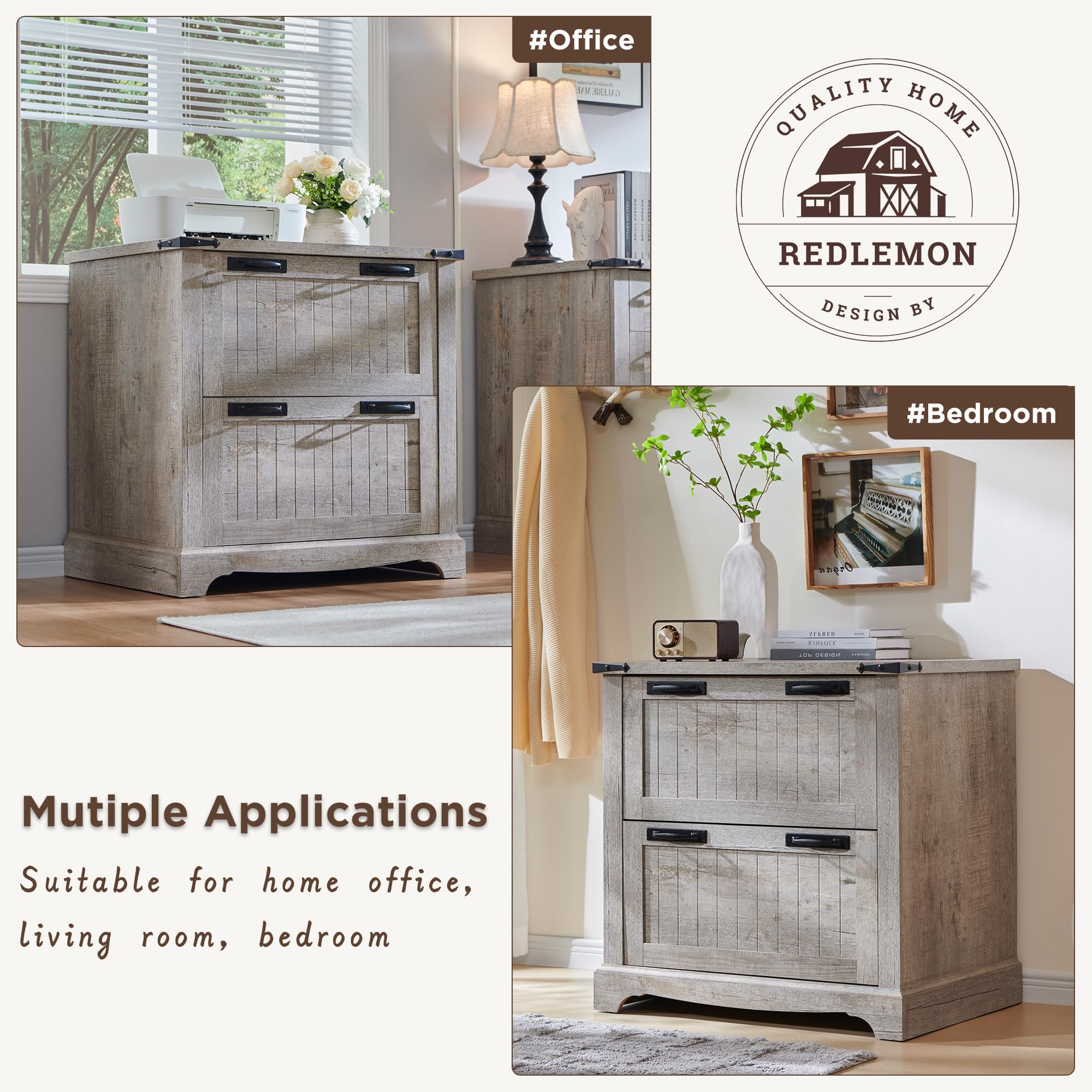 RedLemon 2-Drawer File Cabinet - 30