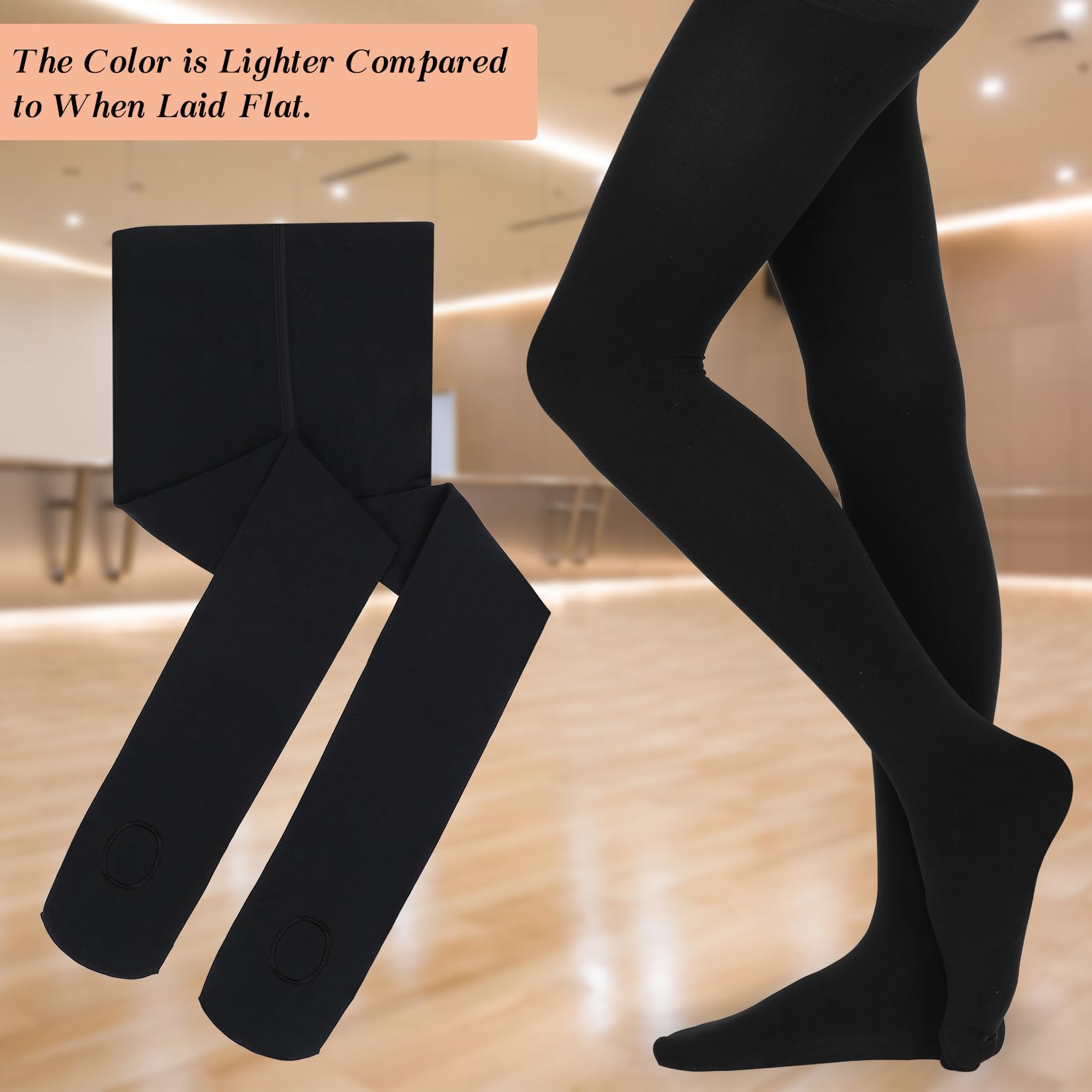 HiDance Women's Ballet Dance Tights - Ultra Soft Convertible Footed Tights for Ballet, Jazz & Contemporary Dance - Perfect for Dance Class, Performance & Practice