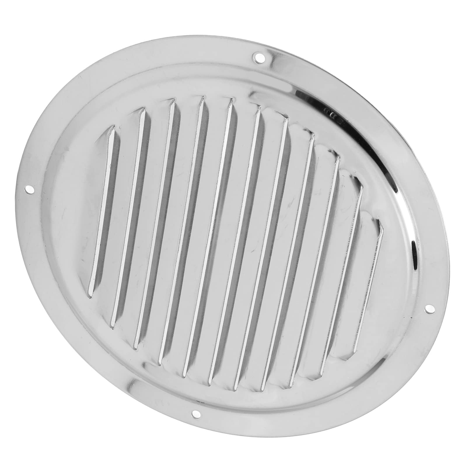 Qiilu 304 Stainless Steel Marine Air Vent Louver - Round Boat Vent Grille Cover for Yacht & Marine Hardware | Durable Airflow Solution for Boats, RVs & Outdoor Use