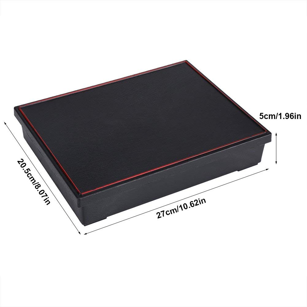 Japanese Style Bento Box - 5 Compartment Wooden Sushi Lunch Box for Adults | Eco-Friendly Plastic Bento Container | Perfect for Office Lunch, Picnic, School & Meal Prep | Microwave & Dishwasher Safe