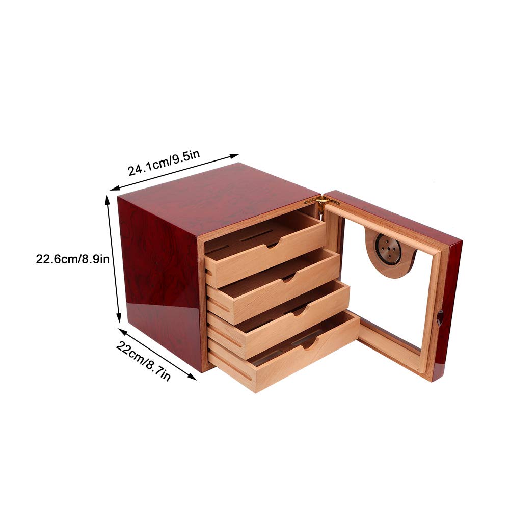 Premium Cigar Humidor Box - Large Capacity, Elegant & Luxurious Cigar Storage Case - Perfect Gift for Men & Fathers - Ideal for Home, Office & Travel Use