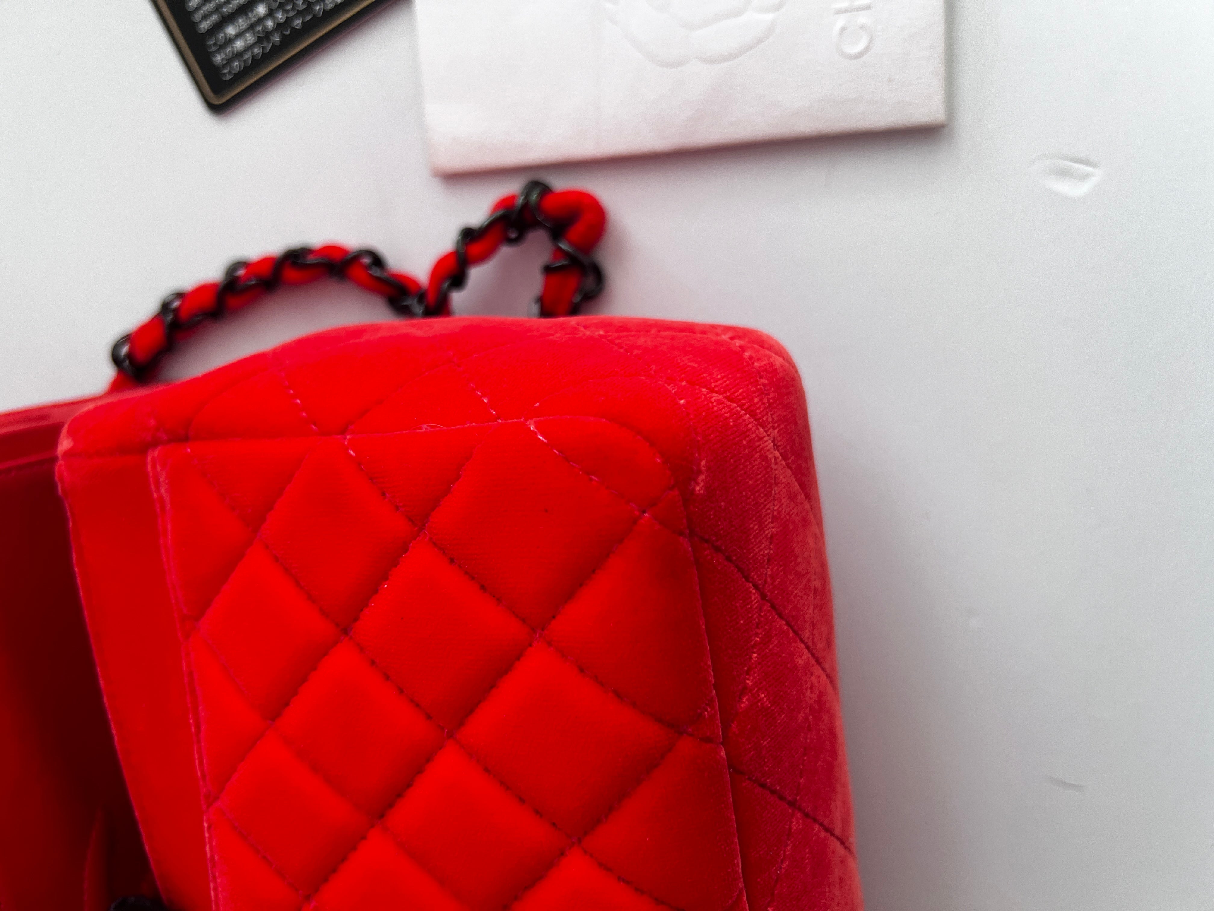 Chanel Orange Velvet Double Flap Bag - Medium Size Luxury Handbag for Women | Perfect for Evening Parties, Date Nights & Special Occasions