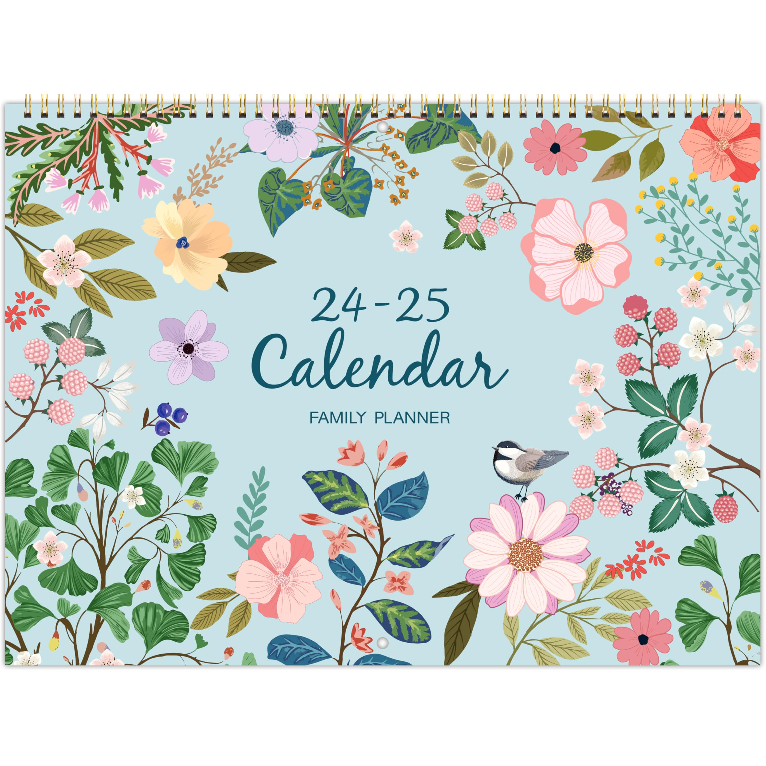2024-2025 Family Wall Calendar - 18 Month Planner from July 2024 to December 2025 | 6-Column Design with Notes Section | 39x29 cm Large Format | Thick Paper & Back Pocket | Perfect for Home Organization & Family Scheduling