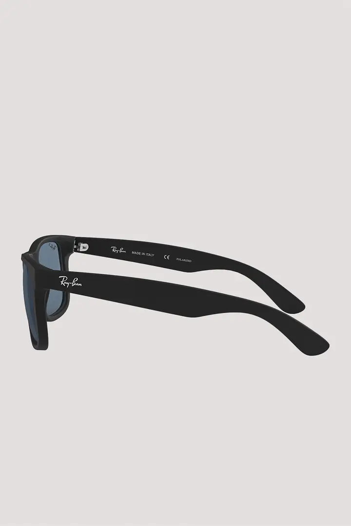 Ray Ban Justin Sunglasses - Rubber Black Frame, UV Protection, Classic Aviator Style for Men & Women | Perfect for Driving, Outdoor Sports & Fashion Accessories