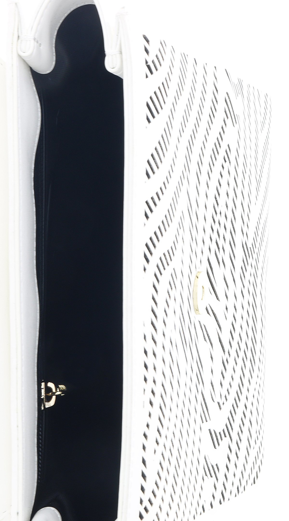 Roberto Cavalli GQLPA2 B20 White & Black Audrey 004 Women's Backpack - Stylish Designer Handbag for Work, Travel & Everyday Use