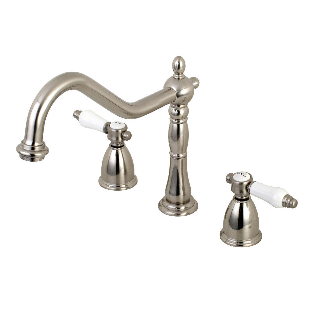 Kingston Brass KB1792BPLLS Bel Air Widespread Kitchen Faucet - Modern Pull-Down Sprayer, Oil Rubbed Bronze Finish - Perfect for Farmhouse & Contemporary Kitchen Sinks