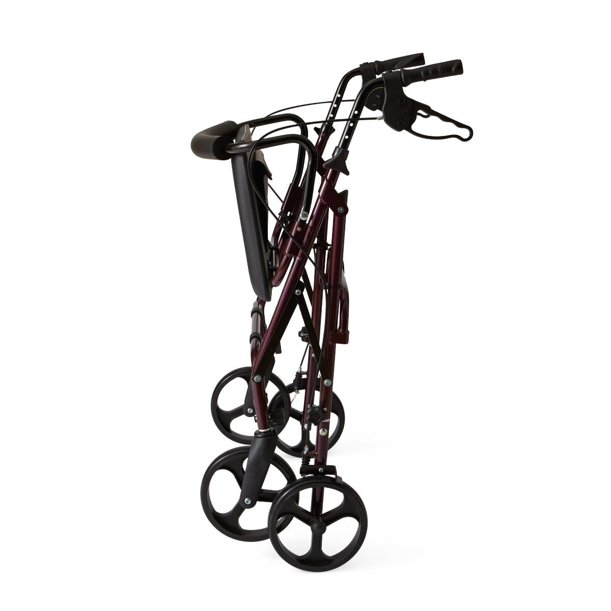 Guardian Bariatric Rollator Walker with Seat - Heavy Duty Mobility Aid for Adults, 500 lbs Weight Capacity - Foldable & Adjustable for Home, Outdoor, and Travel Use