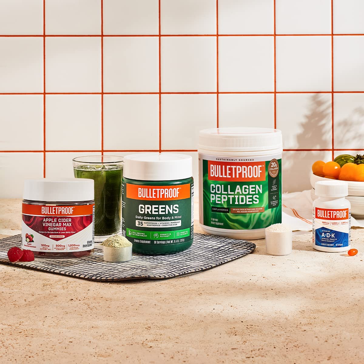 Bulletproof Greens Superfood Powder - 8.4oz Daily Greens Supplement with Vegetables, Nootropics & Essential Nutrients | Boost Energy, Focus & Immunity for Active Lifestyles