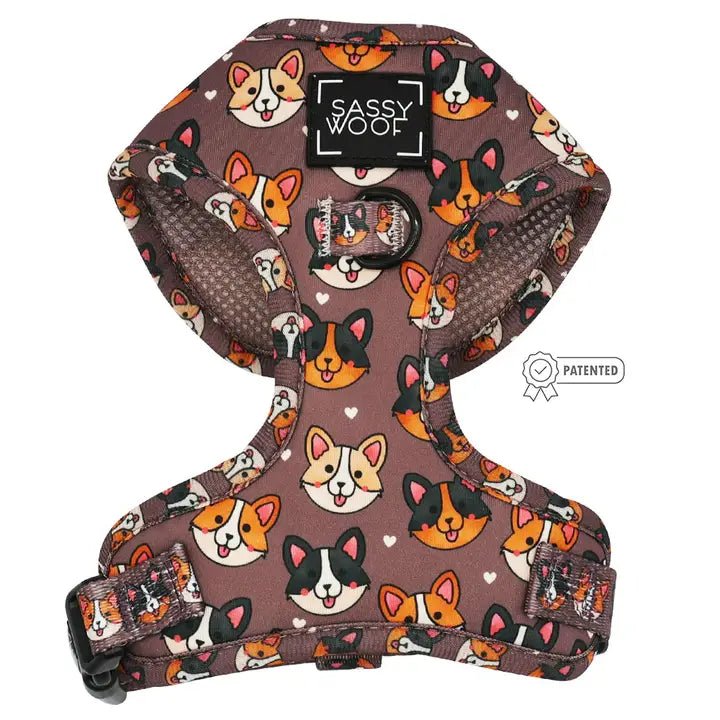 Adjustable Dog Harness for Corgis - Soft & Comfortable Pet Walking Gear for Small to Medium Dogs - Perfect for Daily Walks, Hiking & Outdoor Adventures