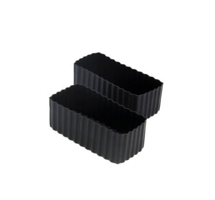 Rectangle Bento Lunch Box Containers - Black | Stackable, Reusable Food Storage for Meal Prep, Office, School & Picnics