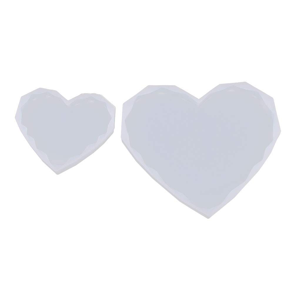 Heart-Shaped Silicone Coaster Molds for DIY Epoxy Resin Casting - 6-Piece Set for Crafts, Jewelry Making & Baking - Perfect for Home Decor, Gift Making & Party Favors