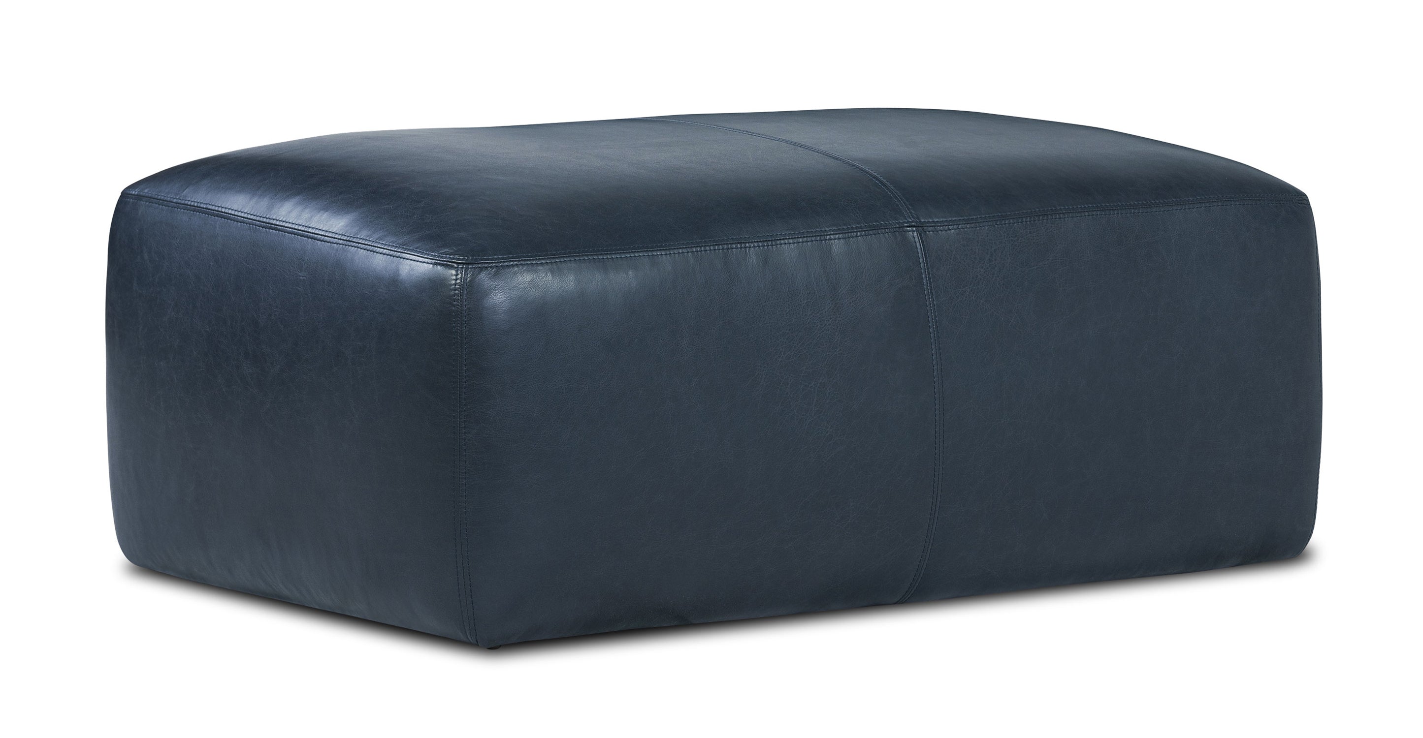 Premium Denver Leather Ottoman - Soft & Durable Footrest, Storage Bench - Perfect for Living Room, Bedroom, Home Decor & Relaxation