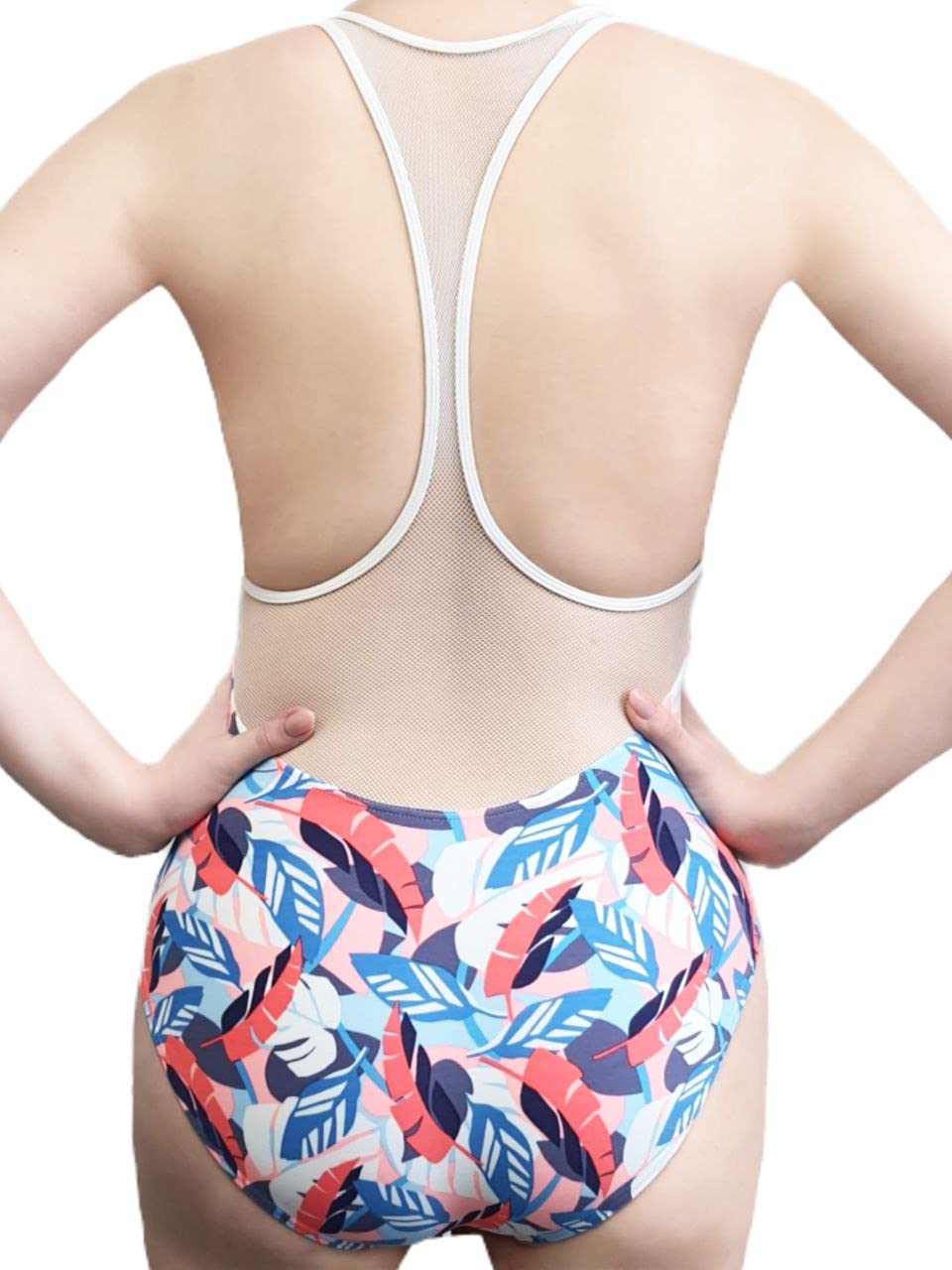 Vince Camuto Women's One Piece Swimsuit - Racerback Tankini Bathing Suit for Women, Tropical Rainforest Print, UPF 50+ Sun Protection - Perfect for Beach Vacations, Pool Parties & Summer Getaways