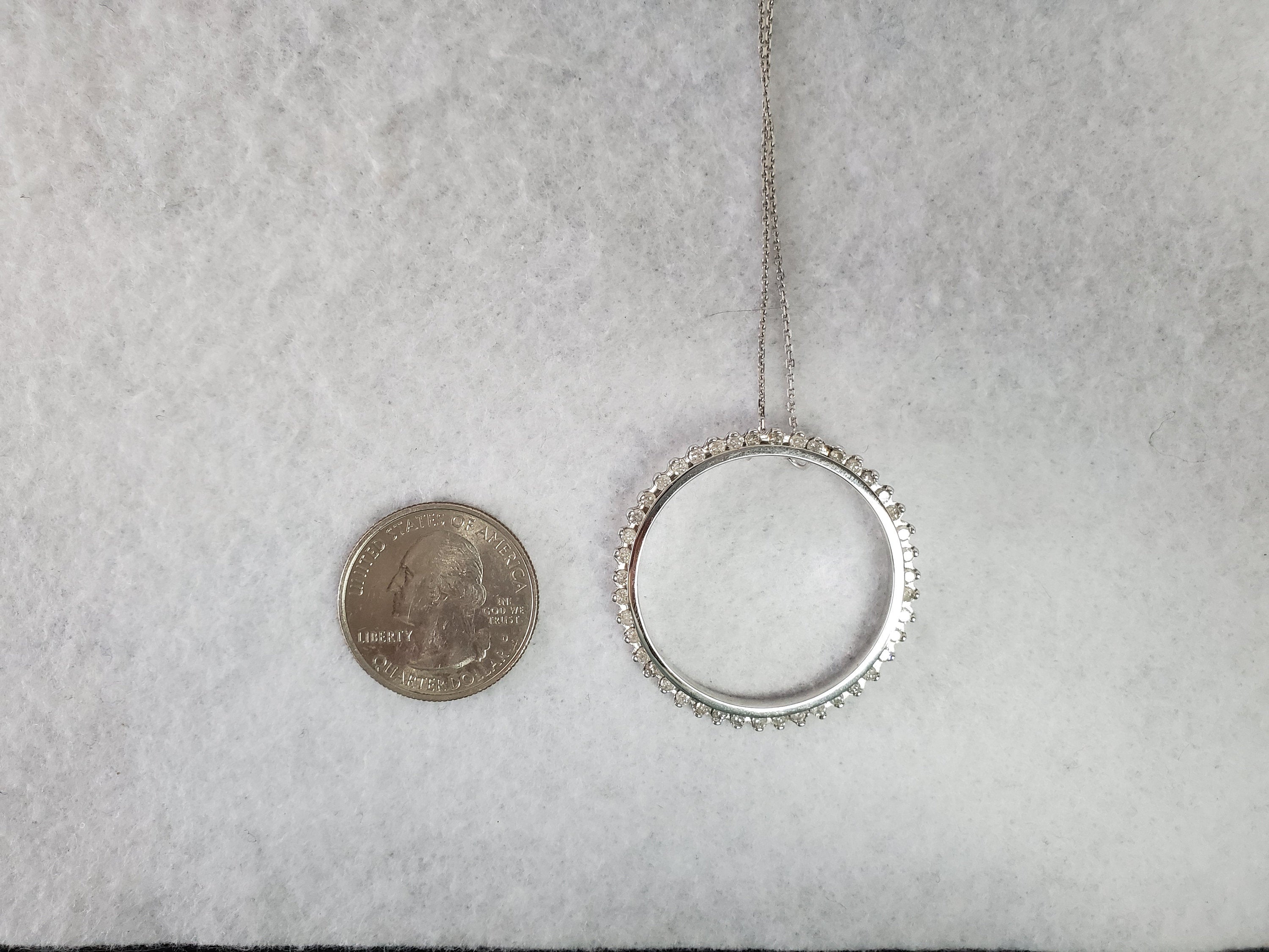 1 CT Circle of Life Diamond Pendant Necklace in 14k White Gold - Perfect for Anniversaries, Weddings & Special Occasions
