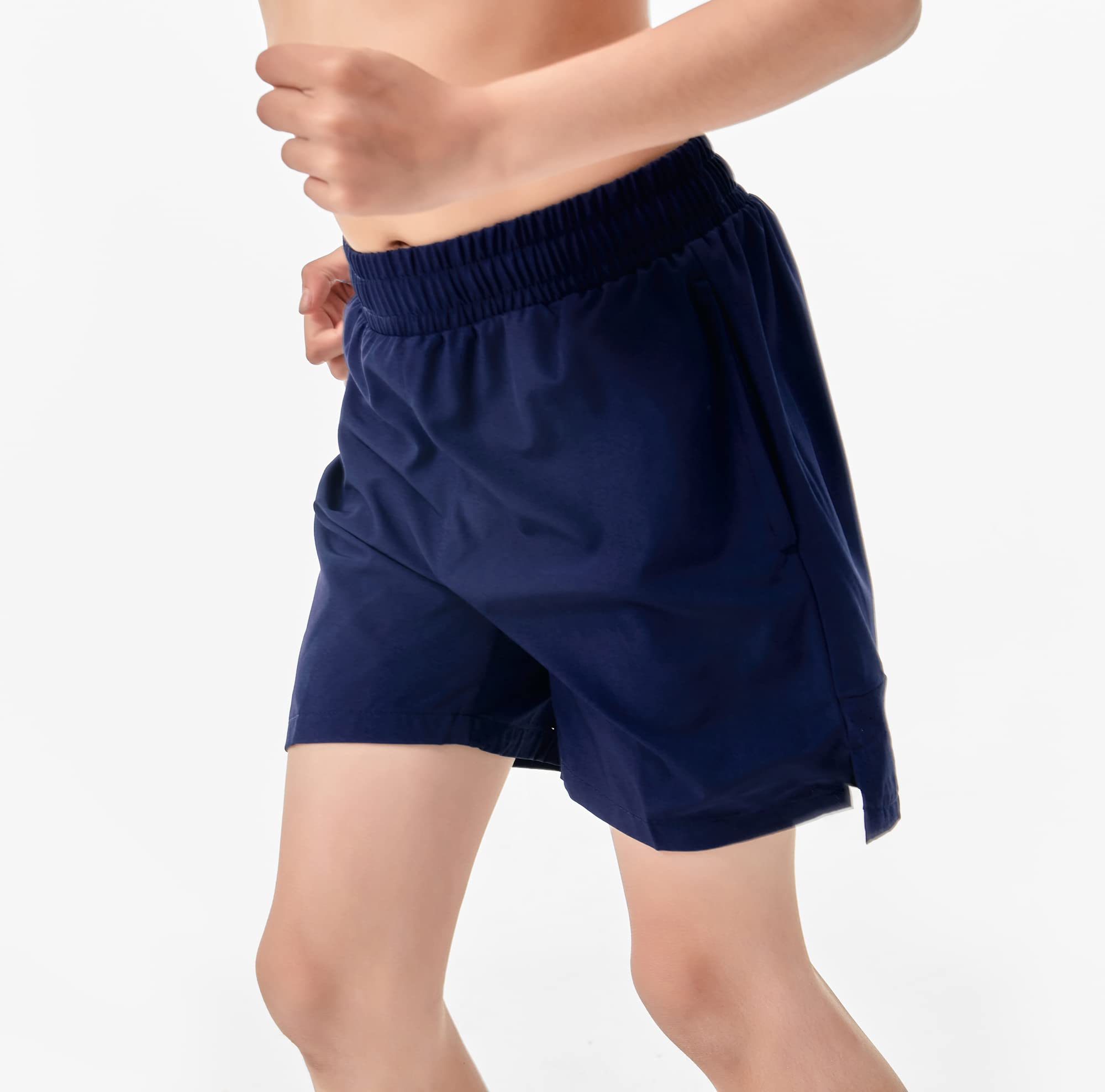 IRELIA Boys Athletic Shorts - Quick Dry, Mesh, Reflective for Sports