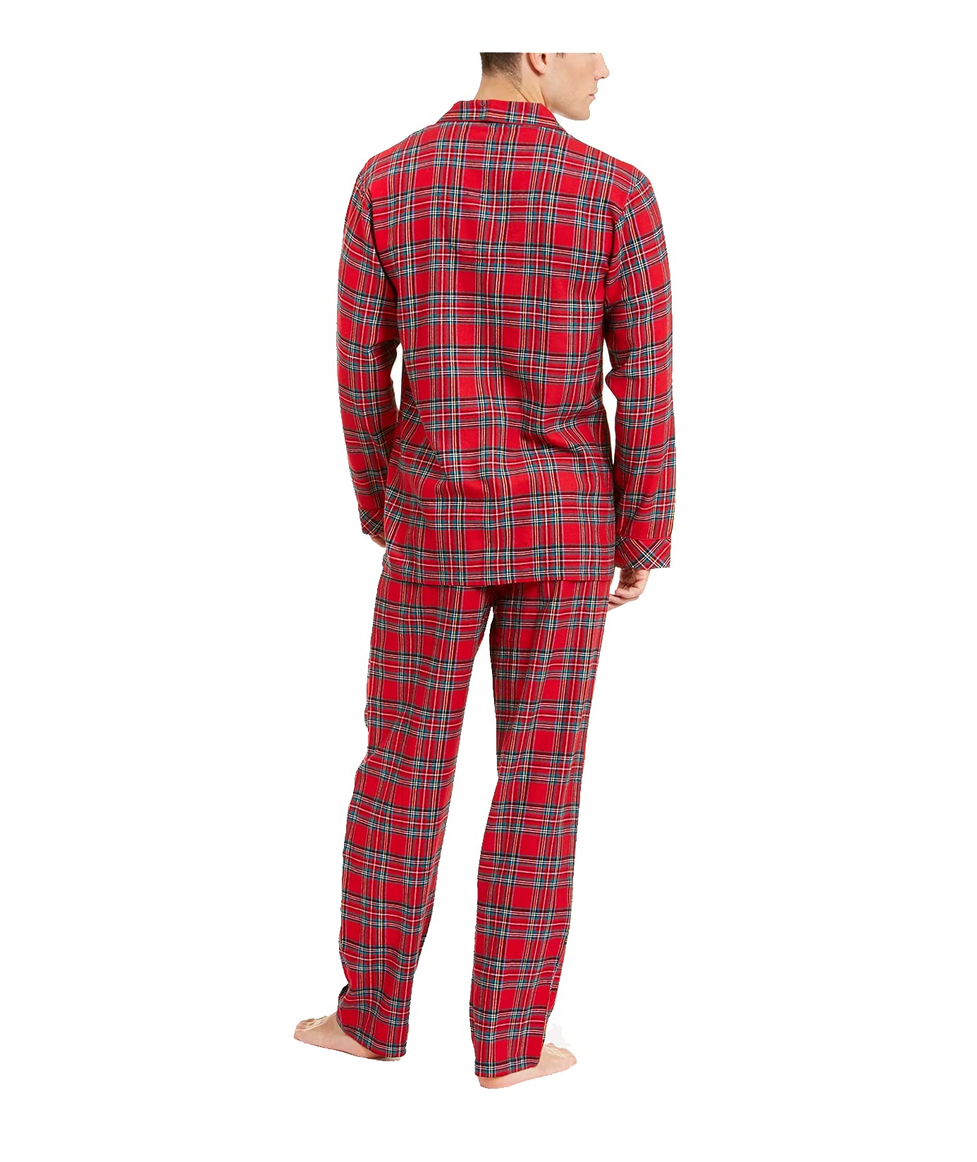 **Men's Christmas Holiday Pajama Sets - Red Plaid Flannel Sleepwear XXL - Cozy Winter Pajamas for Family Gatherings & Festive Nights**