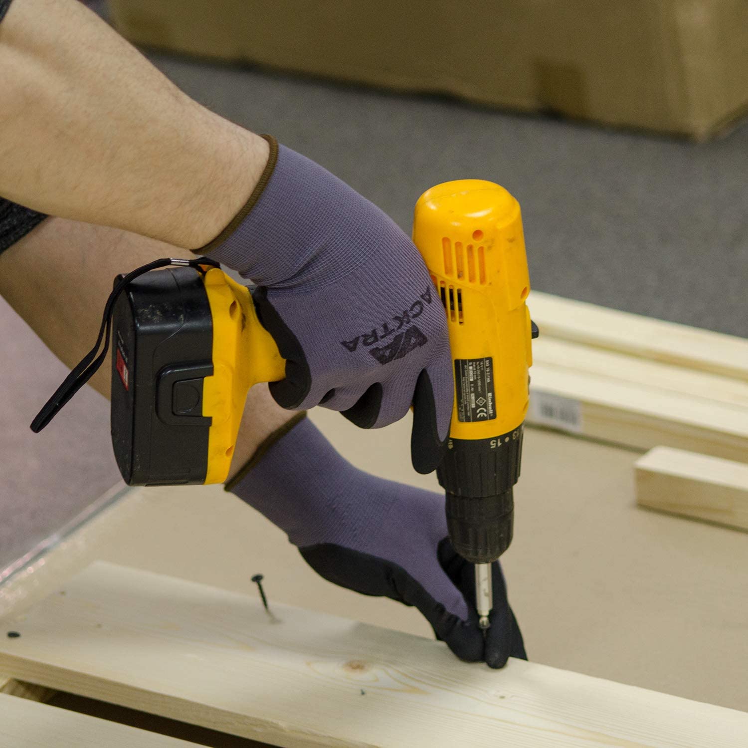 Premium Safety Work Gloves - Seamless Nylon & MicroFoam Coating - WG019 - Ideal for Construction, Warehouse, and DIY Projects