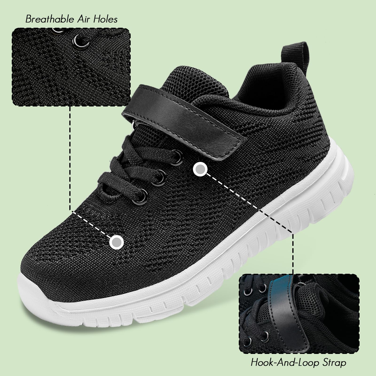 **Breathable Lightweight Kids Sneakers for Boys & Girls - Athletic Tennis Shoes for Little & Big Kids - Perfect for Running, School & Play**
