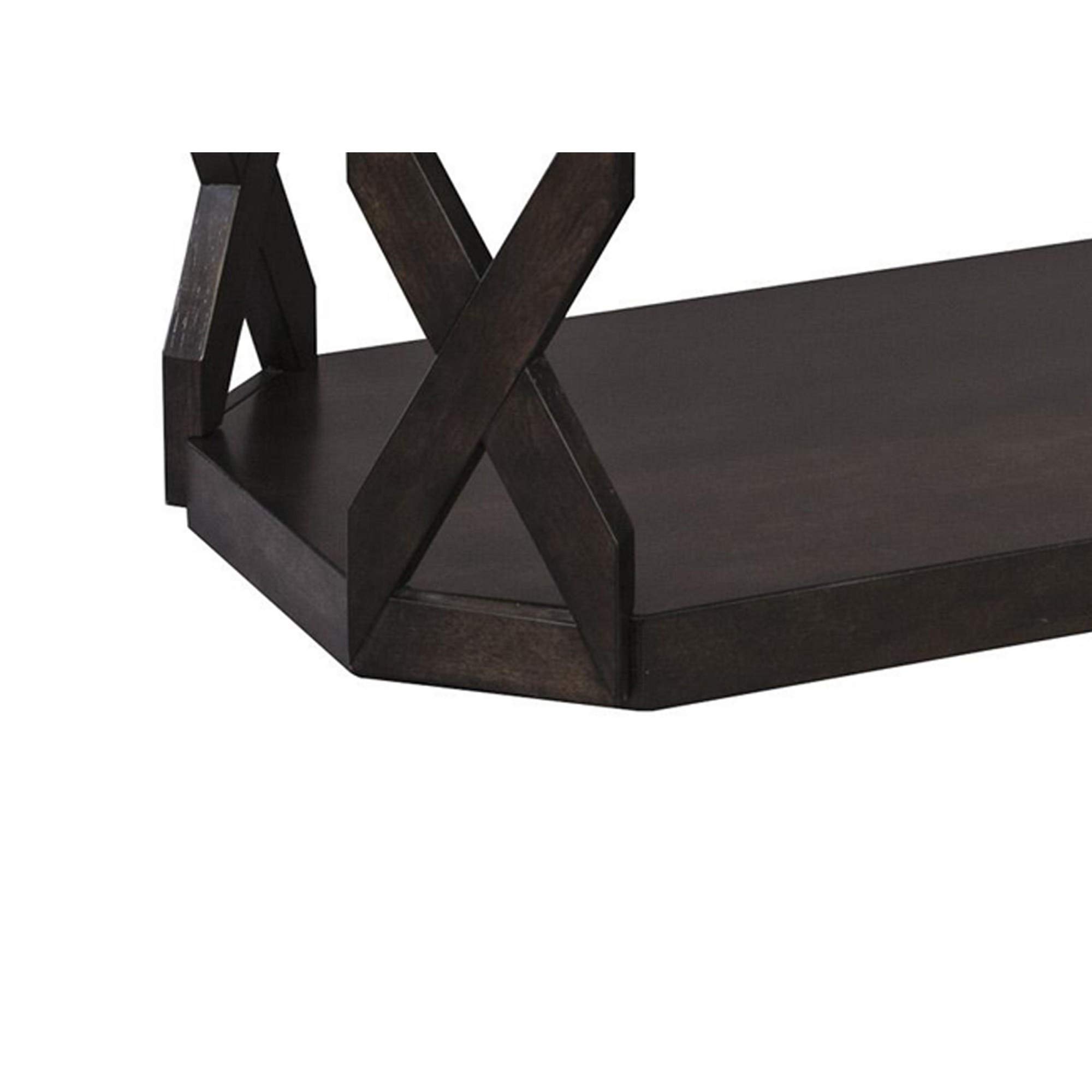Benjara Faux Marble Coffee Table Set with 1 Coffee Table and 2 End Tables - Brown and Gray Modern Living Room Furniture for Home Decor