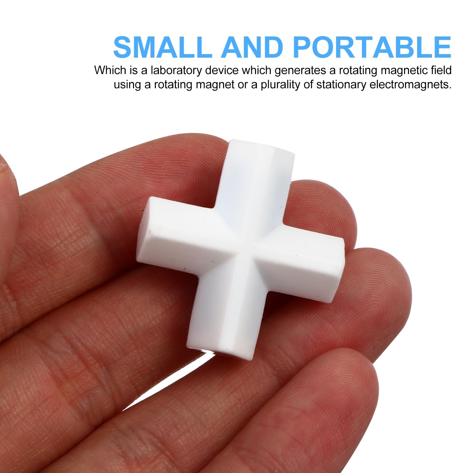 6 Pcs Cross-Shaped Magnetic Stir Bars for Lab Experiments - Laboratory Stirrer Rods, Mixer Beads & Chemistry Stirring Bars - Perfect for Science Labs, Chemistry Classrooms & Research Facilities