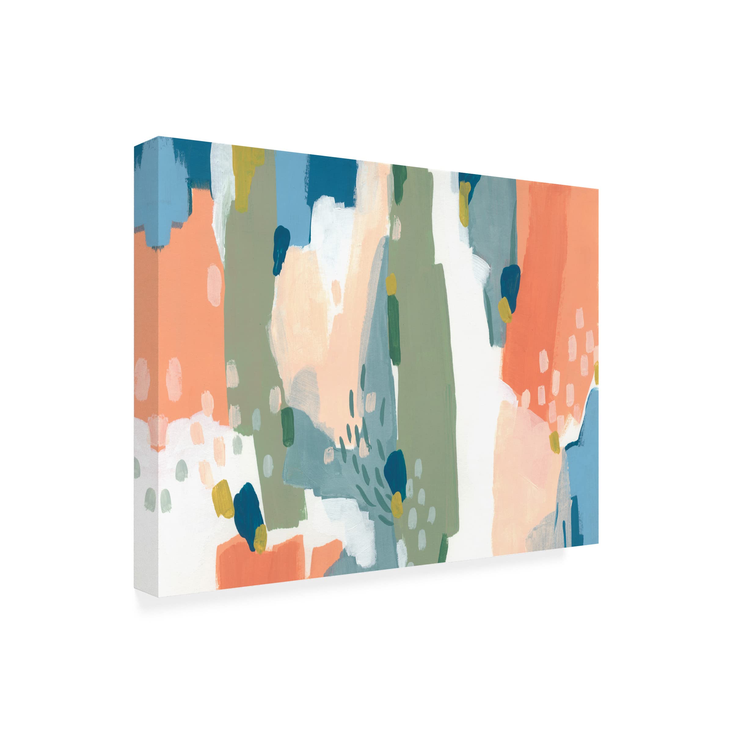 Trademark Fine Art 'Puzzle Shift I' Abstract Canvas Painting by June Erica Vess - Modern Wall Art for Living Room, Bedroom & Office Decor
