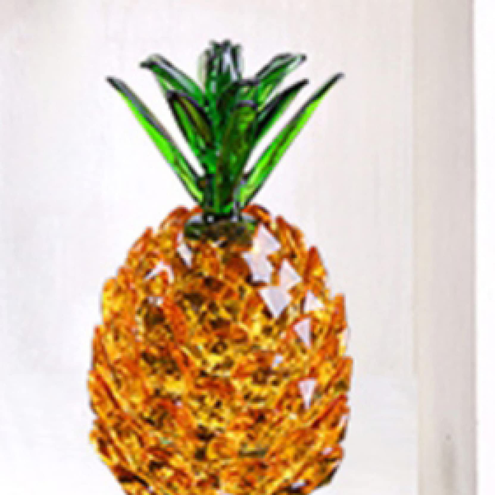 Premium Crystal Pineapple Paperweight - Feng Shui Home Decor, Office Desk Ornament, Unique Gift for Housewarming, Birthday & Party Decorations - Elegant Glass Figurine for Wealth & Good Luck