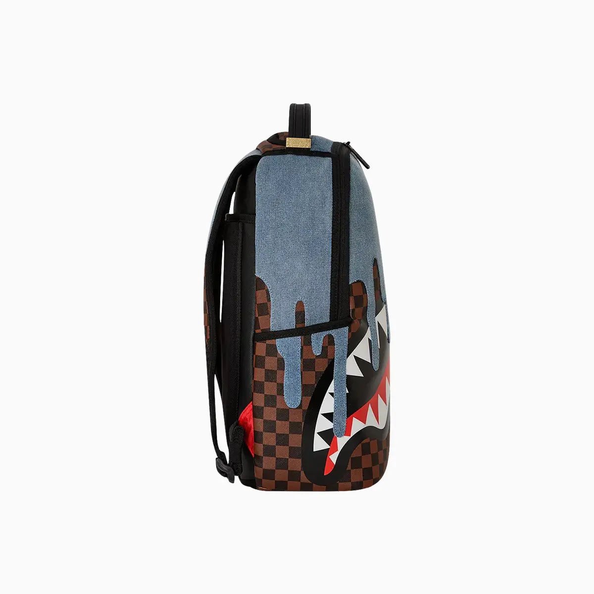 Shark Print Drip Backpack for School & Travel - Trendy Fabric House Design for Teens & Adults - Perfect for College, Gym & Outdoor Adventures