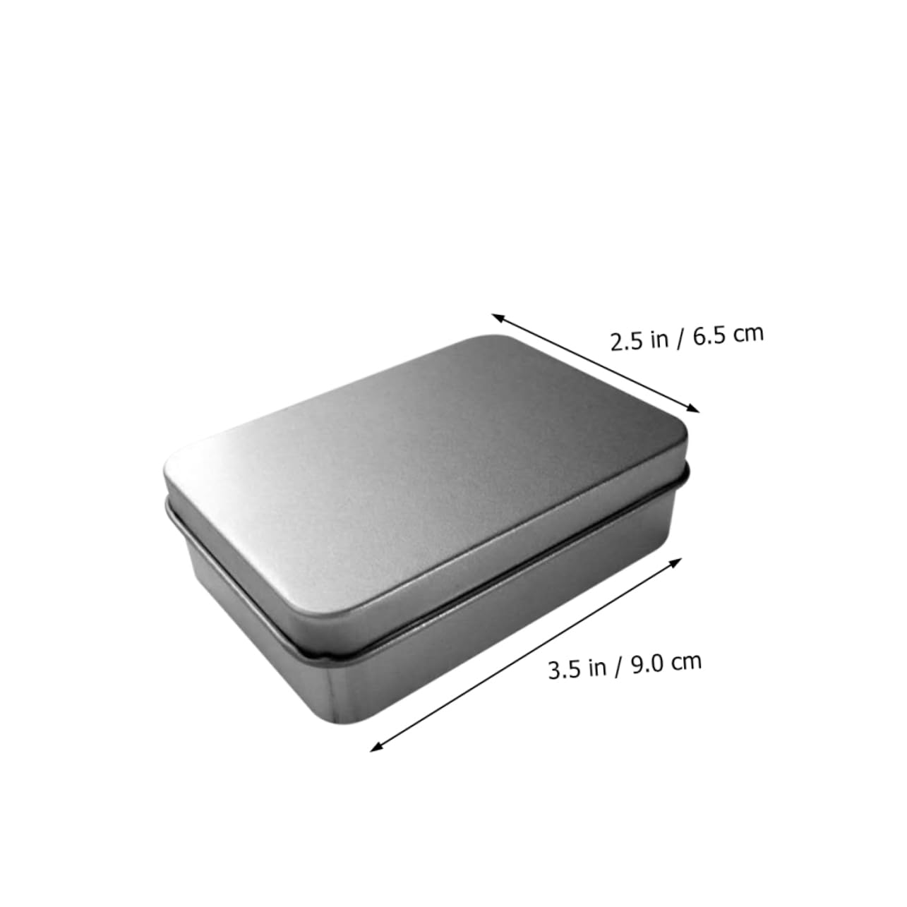 CIYODO Rectangle Tinplate Jewelry Box - Durable Storage Case for Cards, Jewelry & Small Items | Airtight Lid | Perfect for Travel, Gift Wrapping & Home Organization