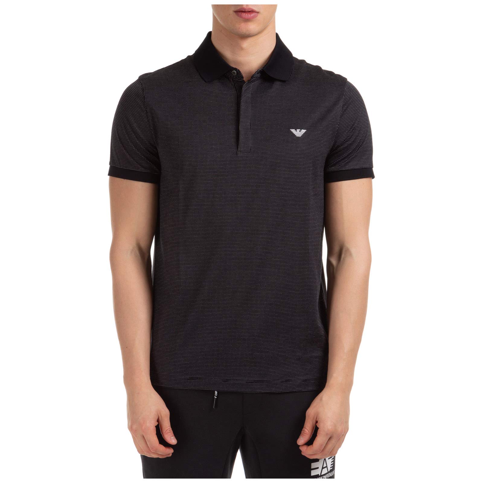 Emporio Armani Men's Classic Polo Shirt - Slim Fit Short Sleeve Cotton Casual Top for Business & Weekend Wear | Perfect for Office, Golf, and Summer Outings