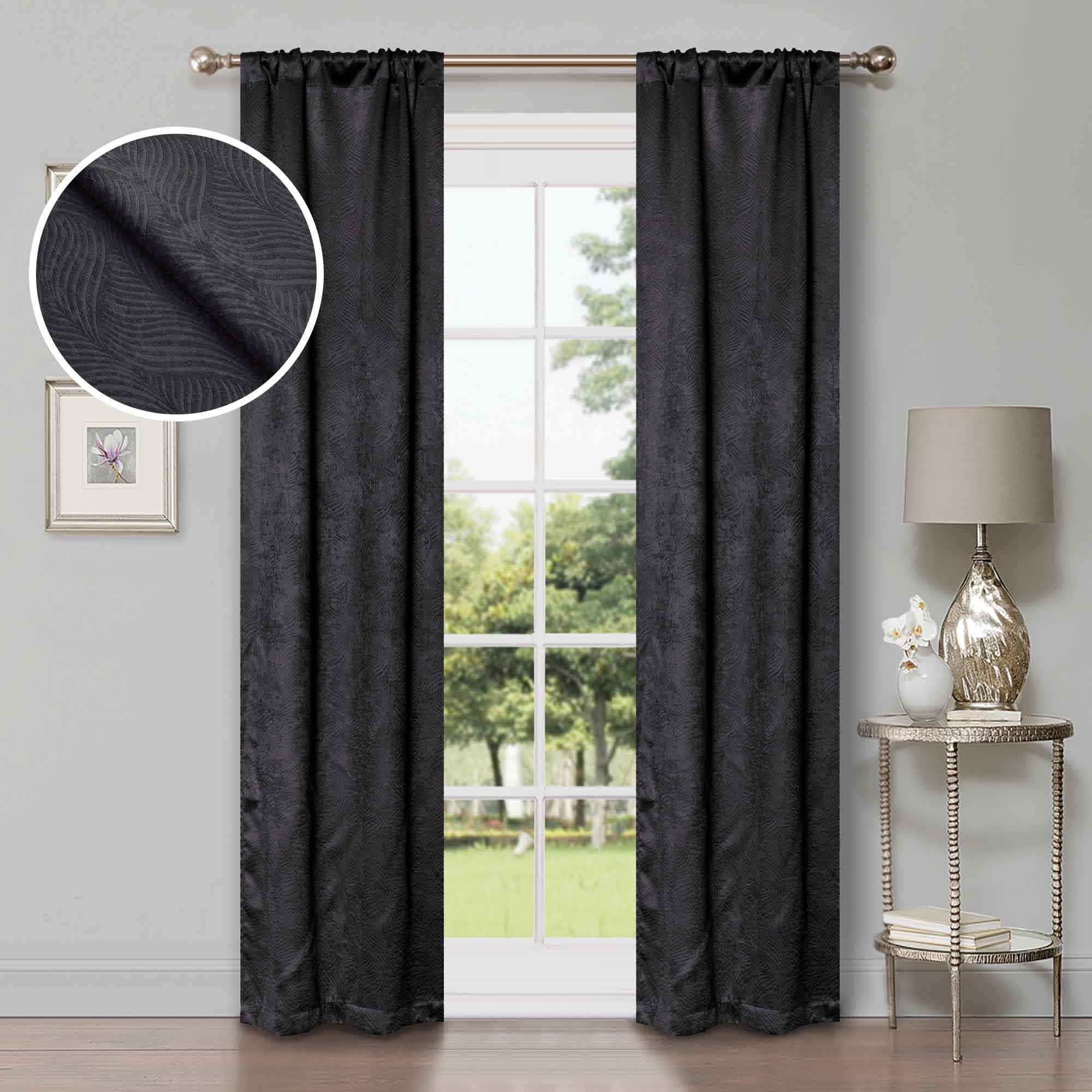 Waverly Thermal Blackout Grommet Curtain Panel Set - 26 Inch Width - Energy Efficient Room Darkening Window Treatment for Bedroom & Living Room