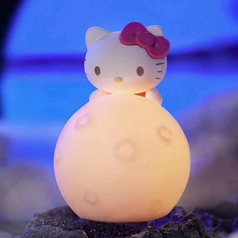 Sanrio Moon LED Night Light - Cute & Soft Glow for Kids Room, Nursery, Bedroom - Perfect for Nighttime Comfort & Decor