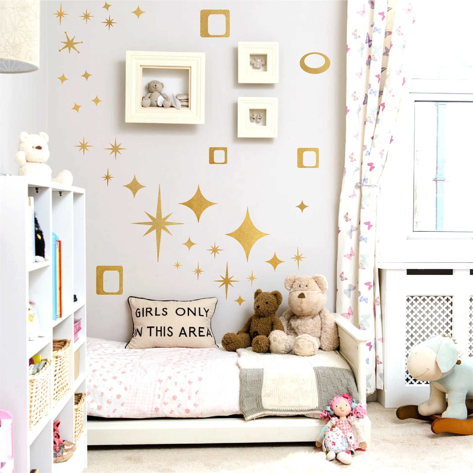 Retro Geometric Wall Decals - Peel and Stick Vinyl Wall Stickers with Oval & Square Patterns for Home Decor, Perfect for Bedroom, Living Room, Office & Nursery - Easy DIY Wall Art for Modern Interior Design