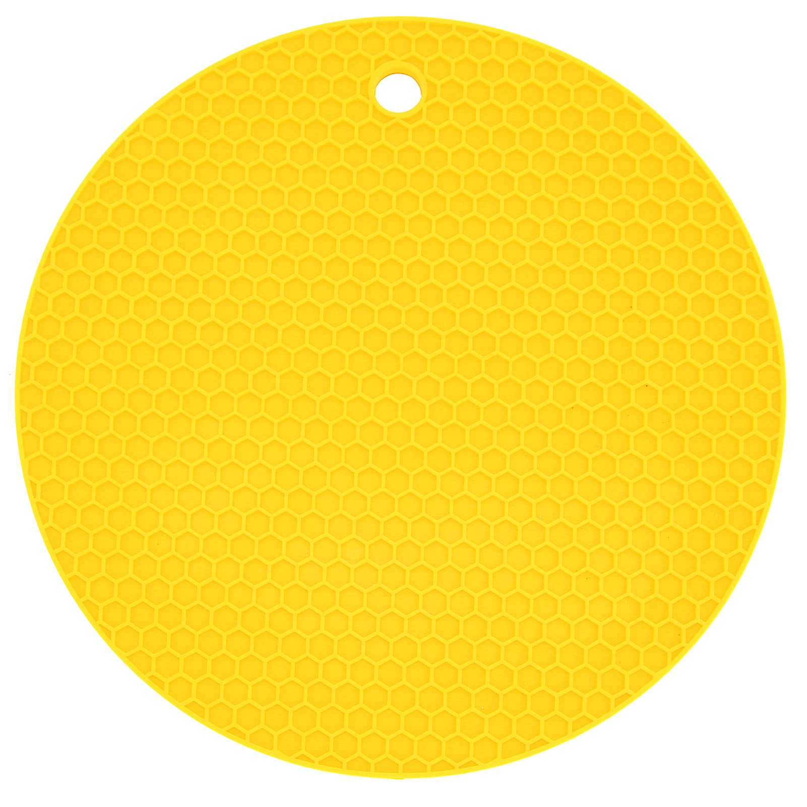 Fdit Round Honeycomb Silicone Placemat - Heat Resistant, Food Grade, Thickened Microwave Oven Mat for Hot Dishes & Casseroles - Perfect for Kitchen, Dining Table & Microwave Use (4-Pack)