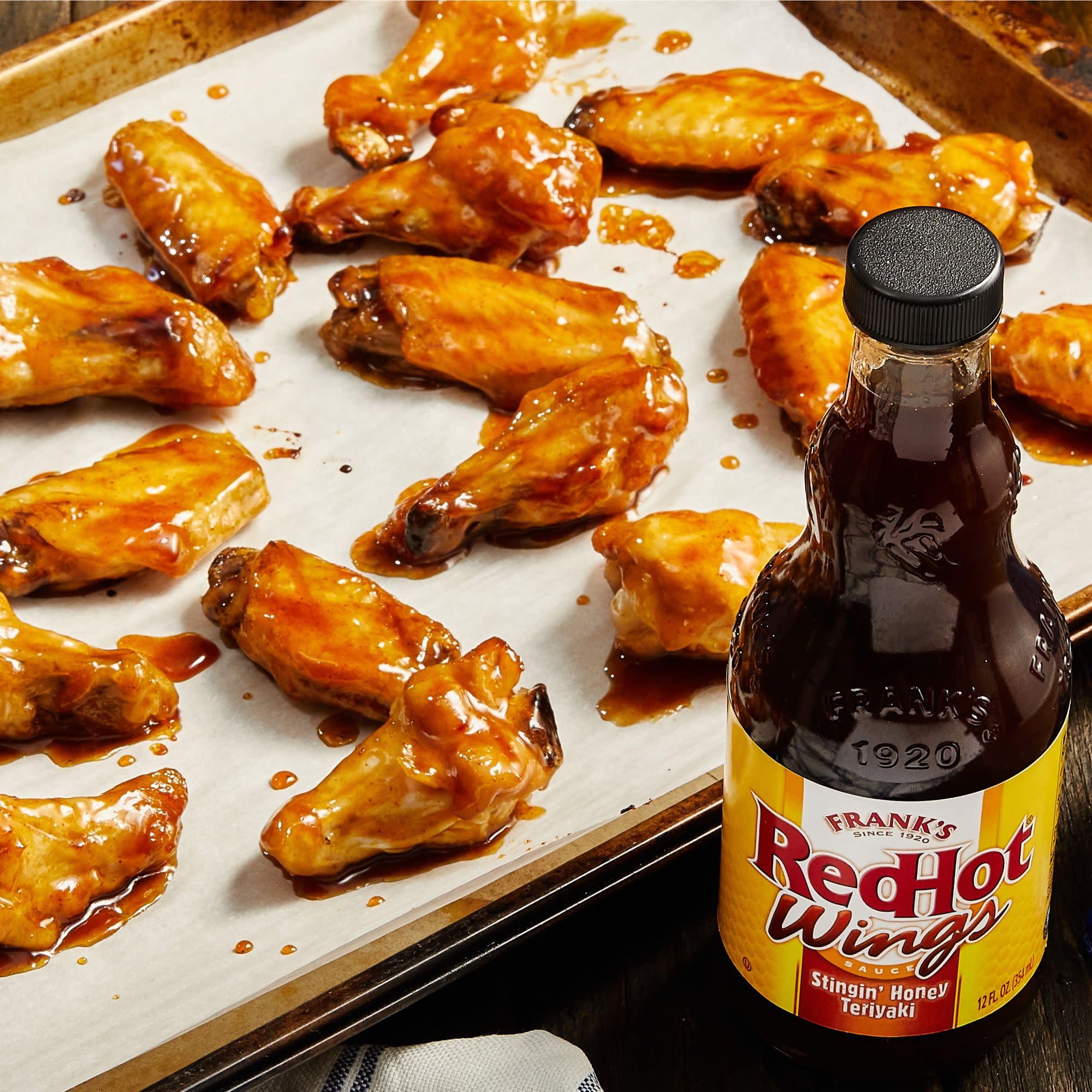 Frank's RedHot Stingin' Teriyaki Honey Wing Sauce - 12oz Bottle (Pack of 2) | Spicy Asian-Inspired Glaze for Chicken Wings, Meat & Seafood | Perfect for Game Day, BBQs & Family Gatherings