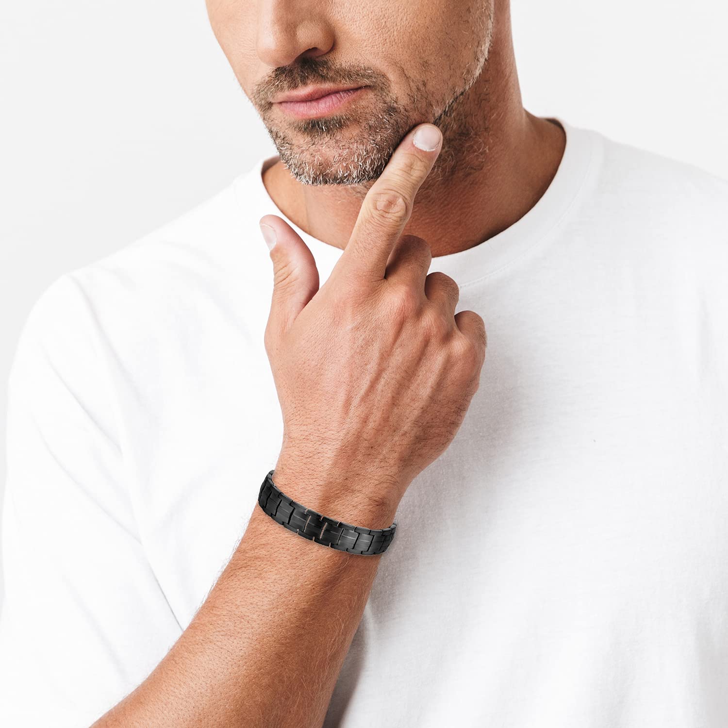 Feraco Magnetic Therapy Bracelet for Men & Women - Adjustable Magnetic Jewelry for Pain Relief & Improved Circulation - Stylish Unisex Gift for Arthritis, Joint Pain - Perfect for Workouts, Yoga & Daily Wear