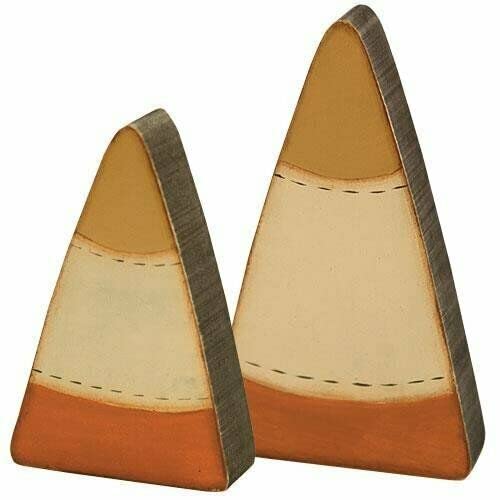 2-Pack Candy Corn Sitters - Fun Halloween Decorations for Home, Office & Party Decor - Spooky Holiday Tabletop Display