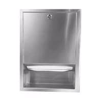 Bradley 2441 Recessed Paper Towel Dispenser - Stainless Steel, Wall-Mounted for Commercial & Home Kitchens, Restrooms, Offices - Space-Saving & Hygienic Solution