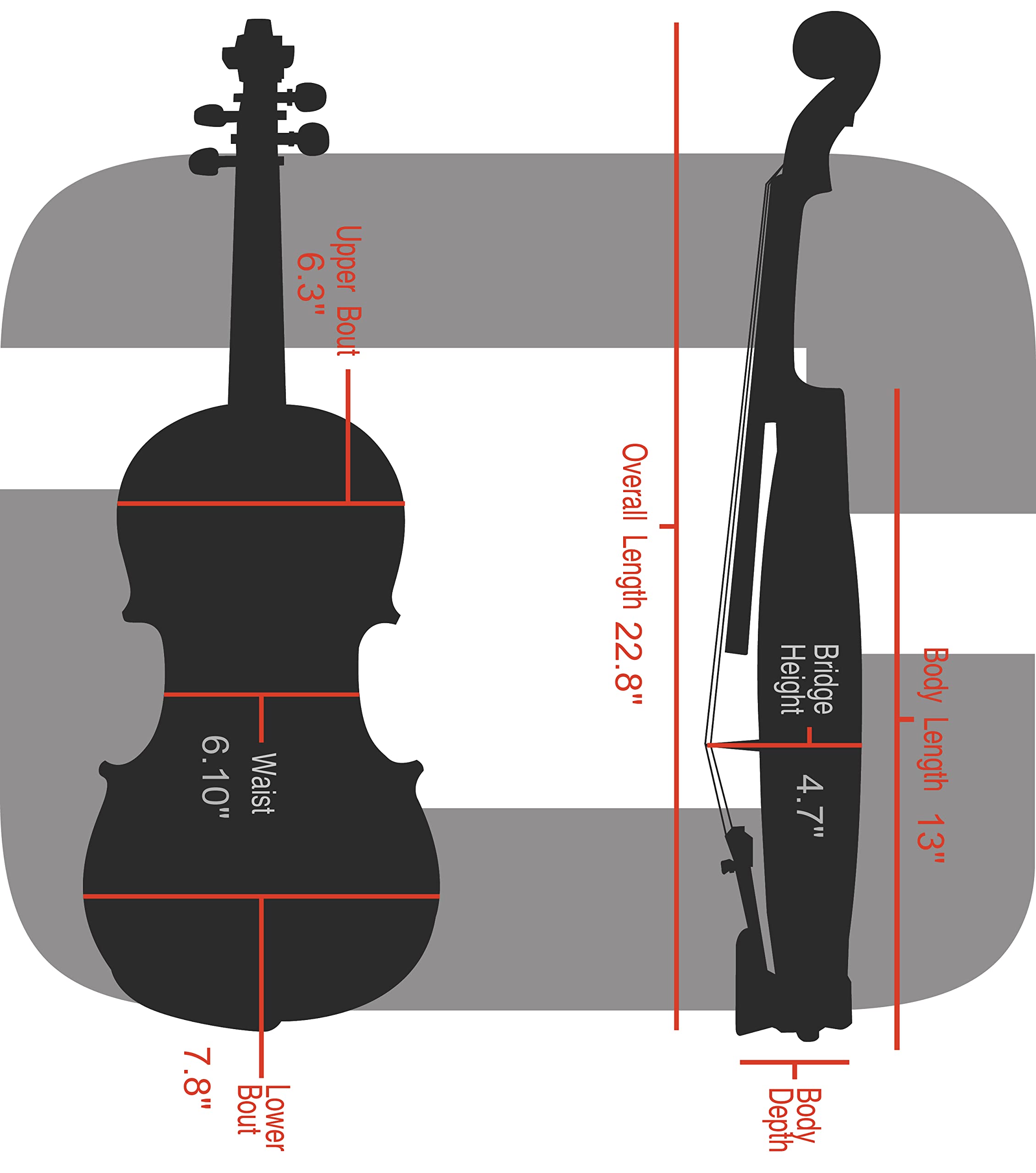 Crossrock 3/4 Violin Case Backpack - Lightweight Durable Black Violin Case with Shoulder Straps & Storage Pocket (CRA800SVTBK) - Perfect for School, Travel & Music Lessons