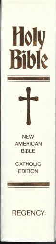 Holy Bible - The New American Bible Red Letter Edition (Catholic Version) - White Cover with Gold Lettering - Perfect for Worship, Bible Study & Gift Giving