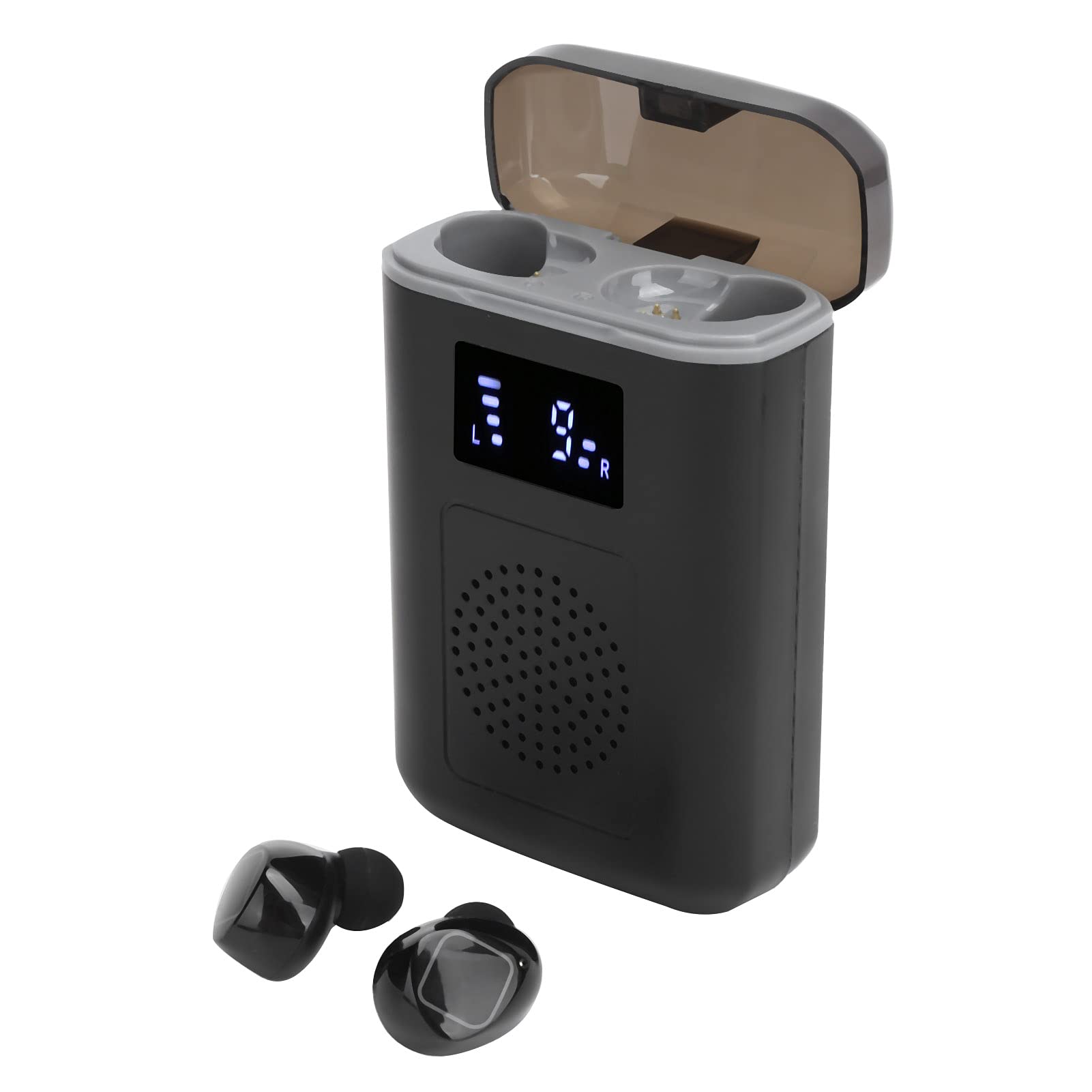 Zunate M6 Wireless Bluetooth 5.1 Earbuds with Charging Case, Touch Control Noise Cancelling HiFi Stereo Headphones (Black) - Perfect for Gym, Running, Travel & Work Calls