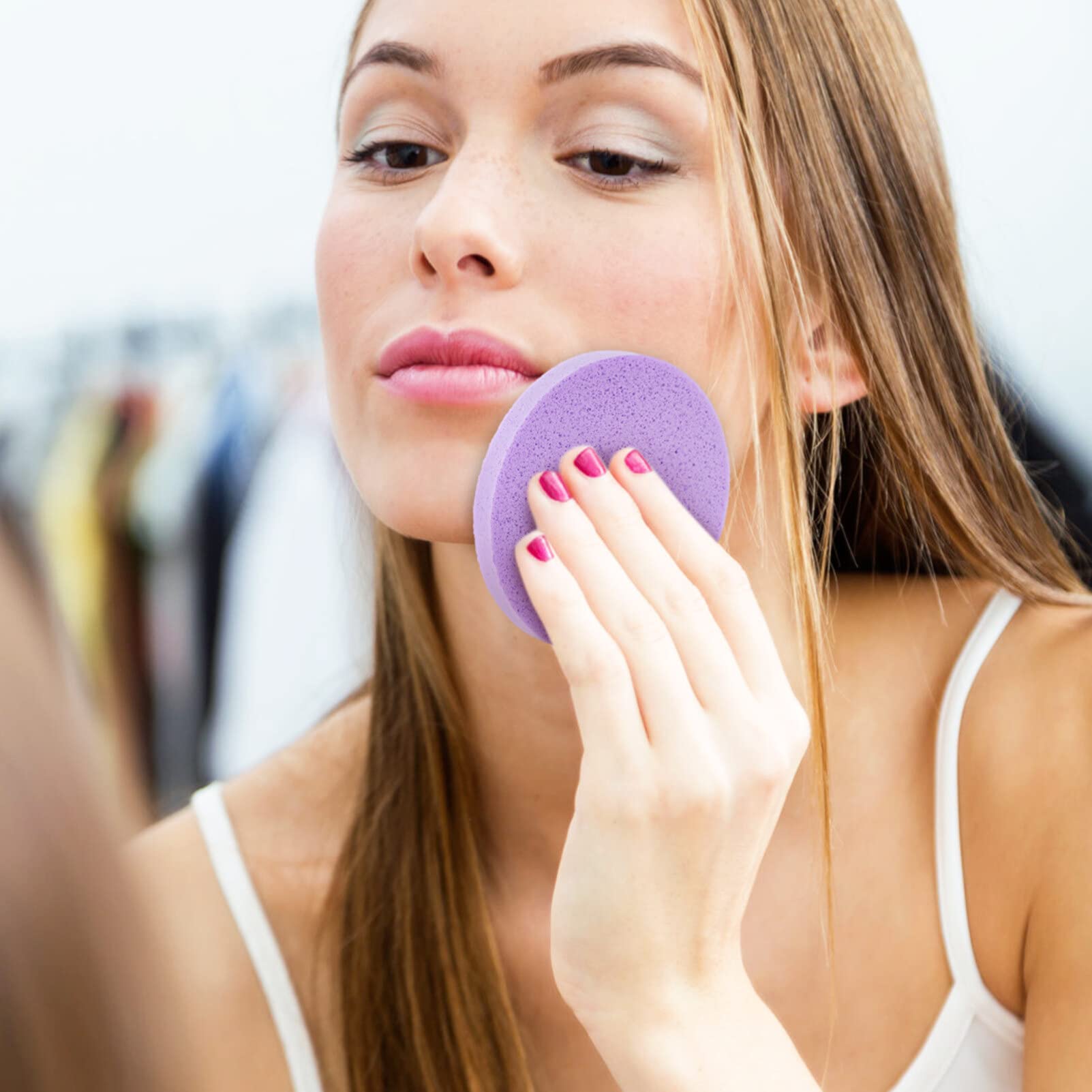 EXCLUZO 120 Pcs Compressed Makeup Sponges - Soft & Reusable Cosmetic Blender for Foundation, Concealer & Skincare | Facial Cleaning & Exfoliating Sponges for Women | Perfect for Travel, Daily Makeup, Spa Days & Professional Makeup Application | Ideal for Home Use, Salon Treatments & Makeup Artists Kit | Great for Airbrush Makeup, Contouring & Beauty Routine