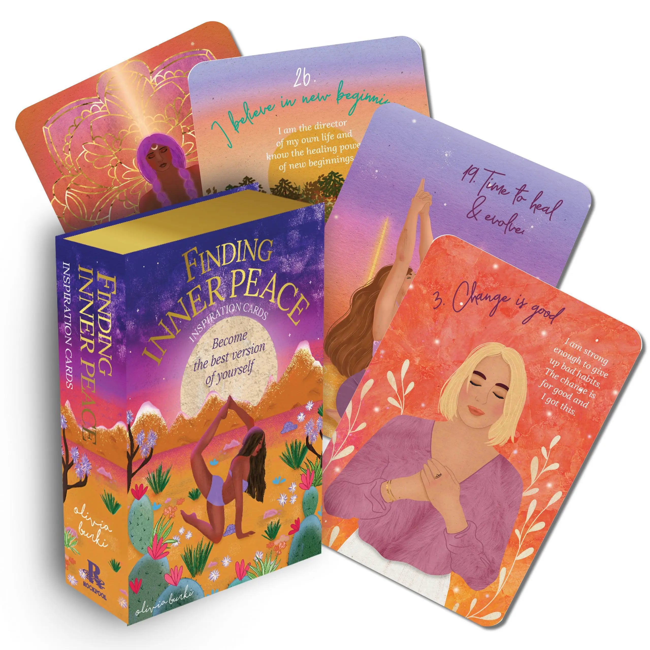 Inner Peace Inspiration Cards - Motivational Affirmation Cards for Mindfulness, Meditation & Self-Care - Perfect for Daily Reflection, Yoga Practice & Stress Relief