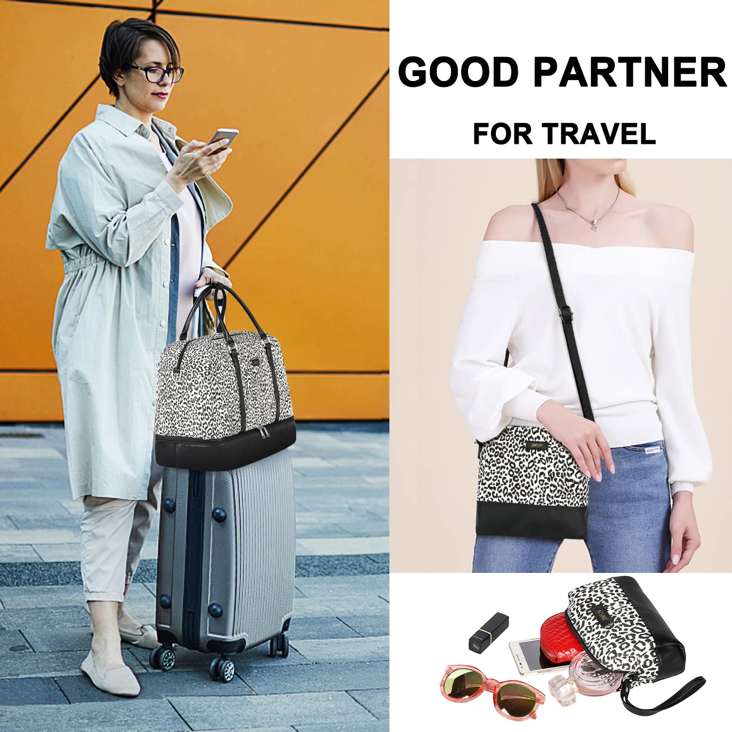 IBFUN Women's Weekender Travel Bag - 21