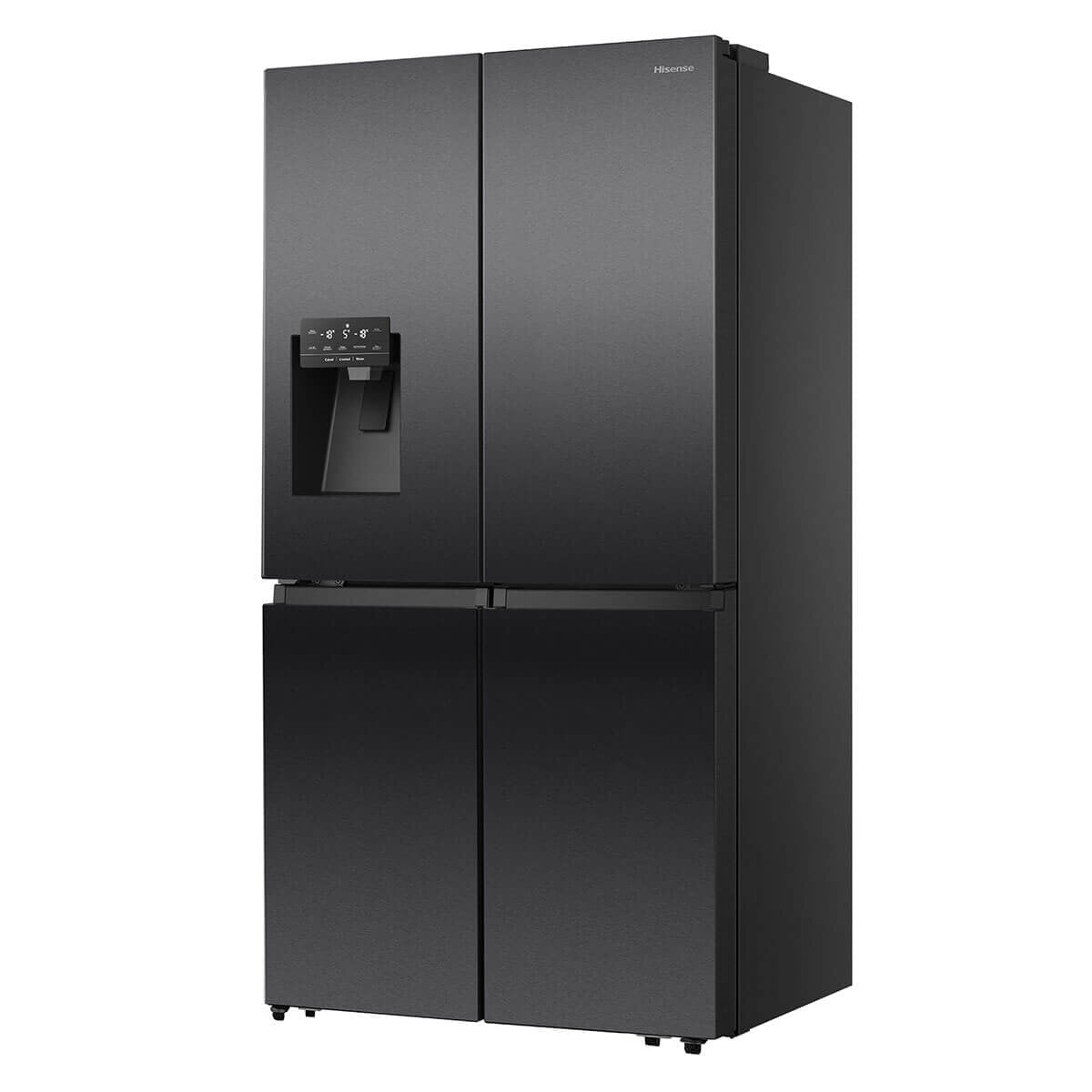 Hisense 585L PureFlat Eclipse Refrigerator - Dark Stainless Steel HRCD586TBWB - Large Capacity French Door Fridge for Modern Kitchen & Family Use