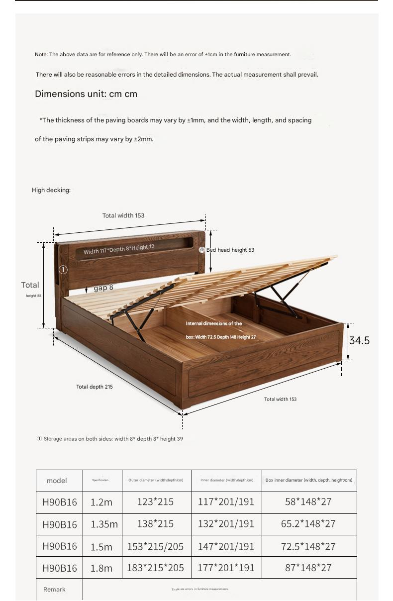 Solid Oak Wood Glow in The Dark Storage Box for Bedroom - Under Bed Organizer with Luminous Lid for Nighttime Visibility & Easy Access