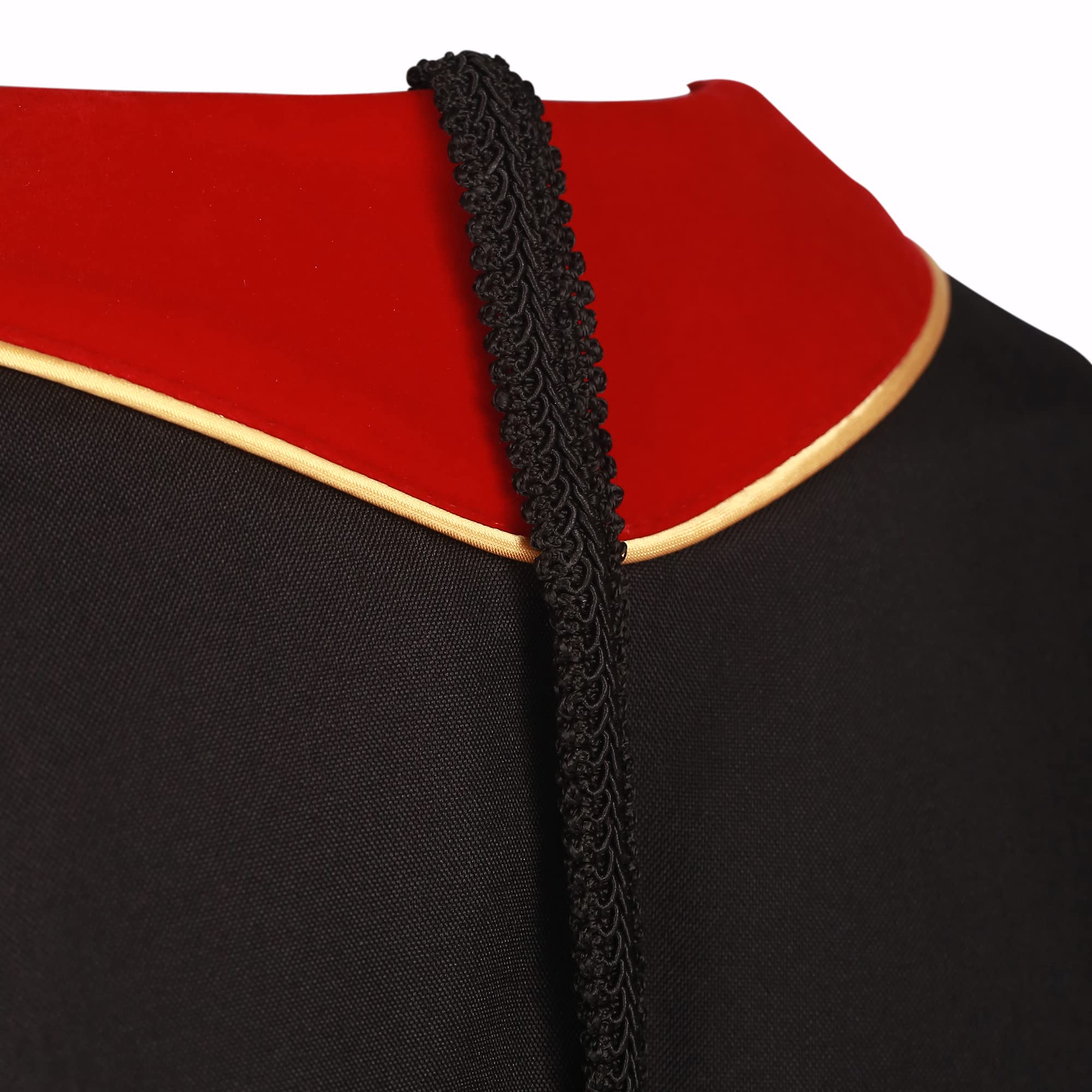 Unisex Doctoral Graduation Gown & 8-Side Tam Cap Set - PhD Graduation Regalia for Faculty & Professors | Perfect for Commencement Ceremonies & Academic Events