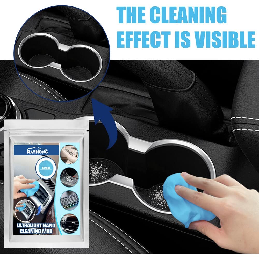 Premium Car Cleaning Gel - Universal Dust Collector for Car Vents, PC, Laptop, Camera & Auto Parts | Reusable Interior Detailing Putty Tool Kit | Perfect for Home, Office & Vehicle Maintenance (Blue)