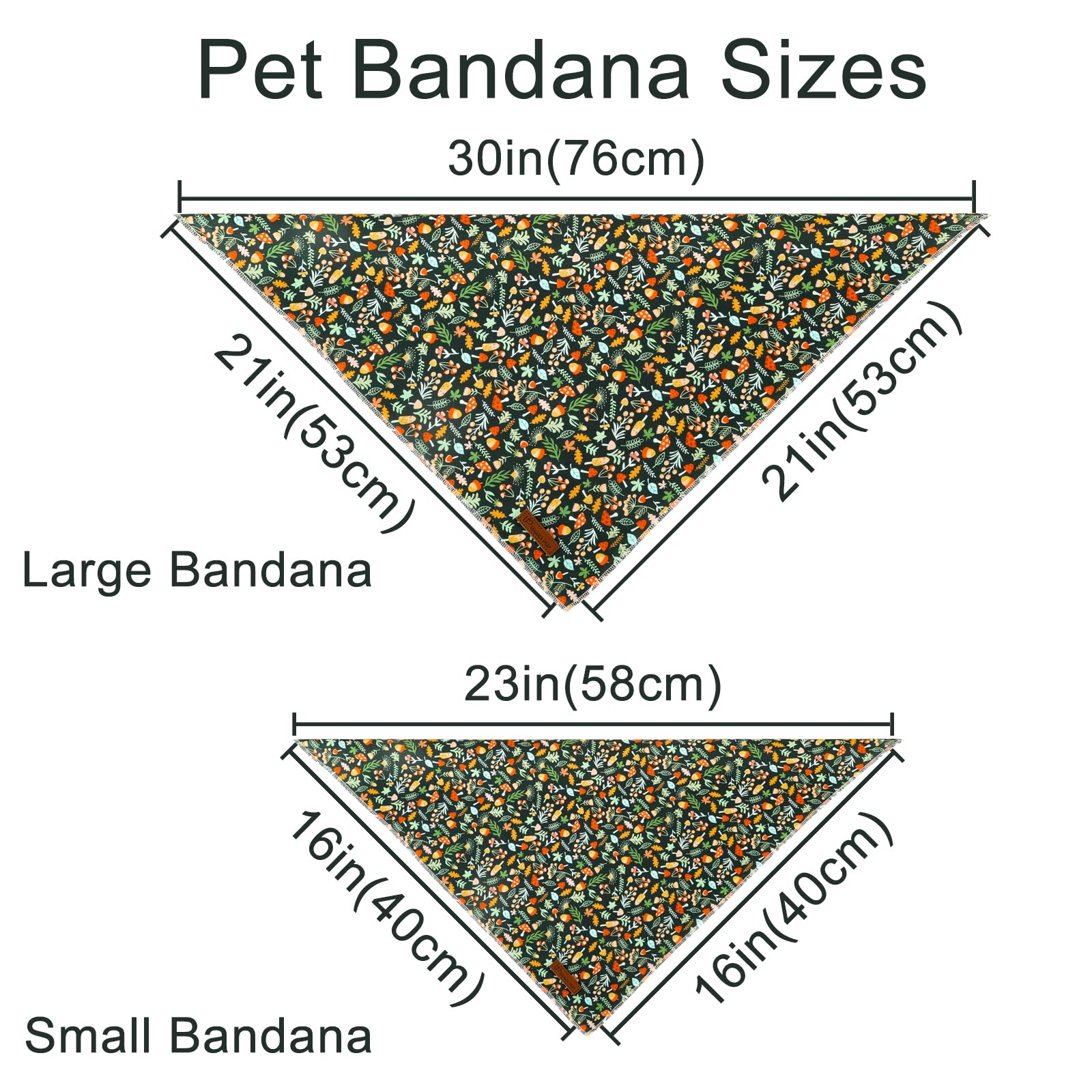 UP URARA PUP Fall Dog Bandana - Soft Cotton Triangle Scarf for Small & Medium Dogs - Cute Pet Kerchief for Puppies, Cats, Boys & Girls - Perfect for Autumn Walks, Photo Shoots & Seasonal Pet Fashion