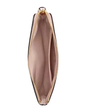 Coach Corner Zip Wristlet with Rosette Print - Stylish Leather Wristlet Wallet for Women | Perfect for Everyday Use, Travel & Night Out